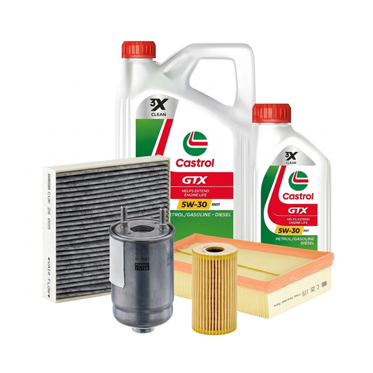 Kit revizie ulei Castrol GTX 5W-30 RN17 + filtre Renault Megane 3 1.6 dCi 130 CP – MANN
