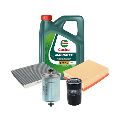Kit revizie ulei Castrol MAGNATEC 5W-40 A3/B4 + filtre VW Passat B5.5 1.6 102 CP – Bosch