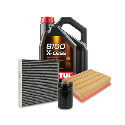 Kit revizie ulei Motul 8100 X-CESS 5W-40 + filtre VW Passat B5.5 1.6 102 CP – PURRO