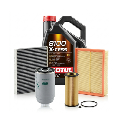 Kit revizie ulei Motul 8100 X-CESS 5W-40 + filtre VW Passat B5.5 1.9 TDI 130 CP – MANN