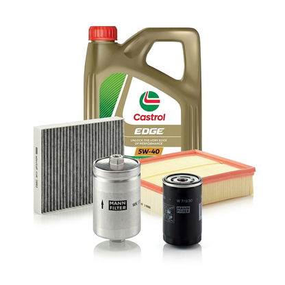 Kit revizie ulei Castrol EDGE 5W-40 + filtre VW Passat B5.5 2.0 115 CP – MANN