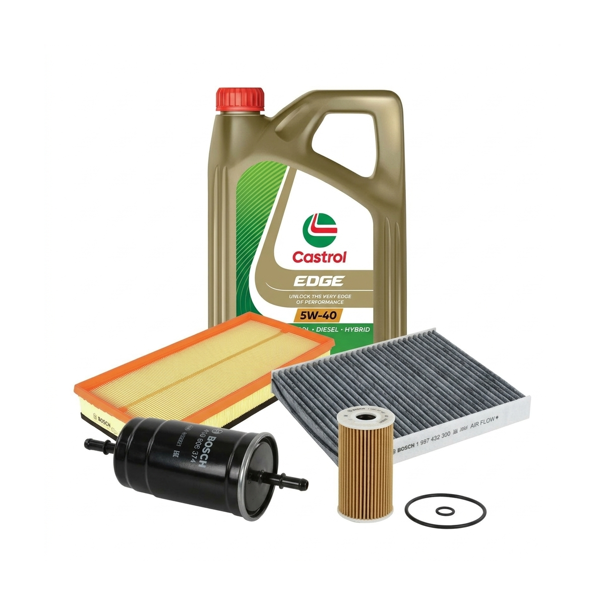 Kit revizie ulei Castrol EDGE 5W-40 + filtre VW Golf 4 1.9 TDI 101 CP – Bosch