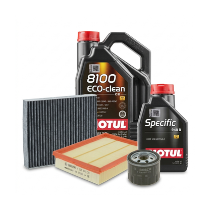 Kit revizie ulei Motul 8100 ECO-CLEAN 0W-30 + filtre Ford Kuga 3 2.5 Hybrid Flex 190 CP – Bosch
