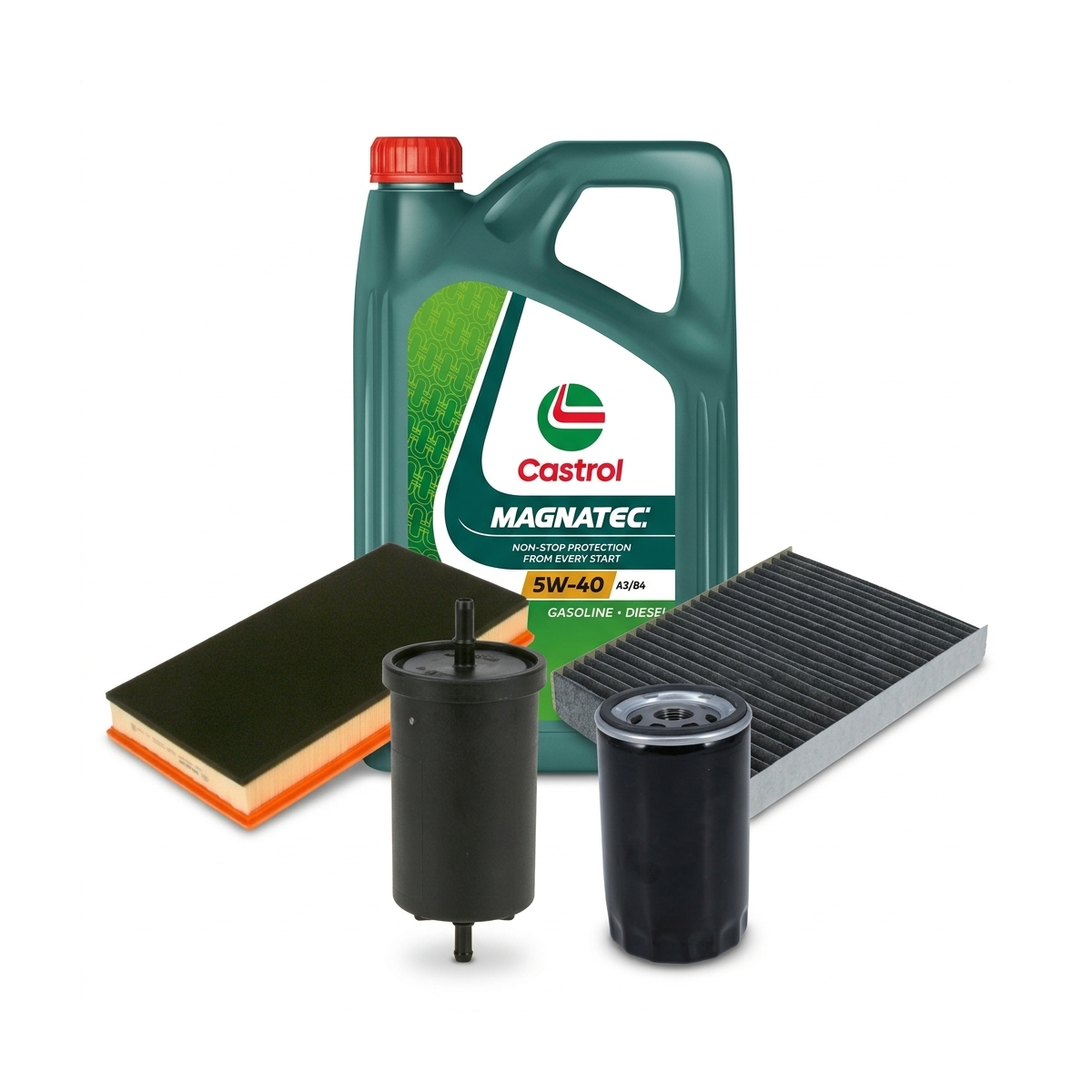 Kit revizie ulei Castrol MAGNATEC 5W-40 A3/B4 + filtre VW Golf 4 1.6 102 CP – Bosch