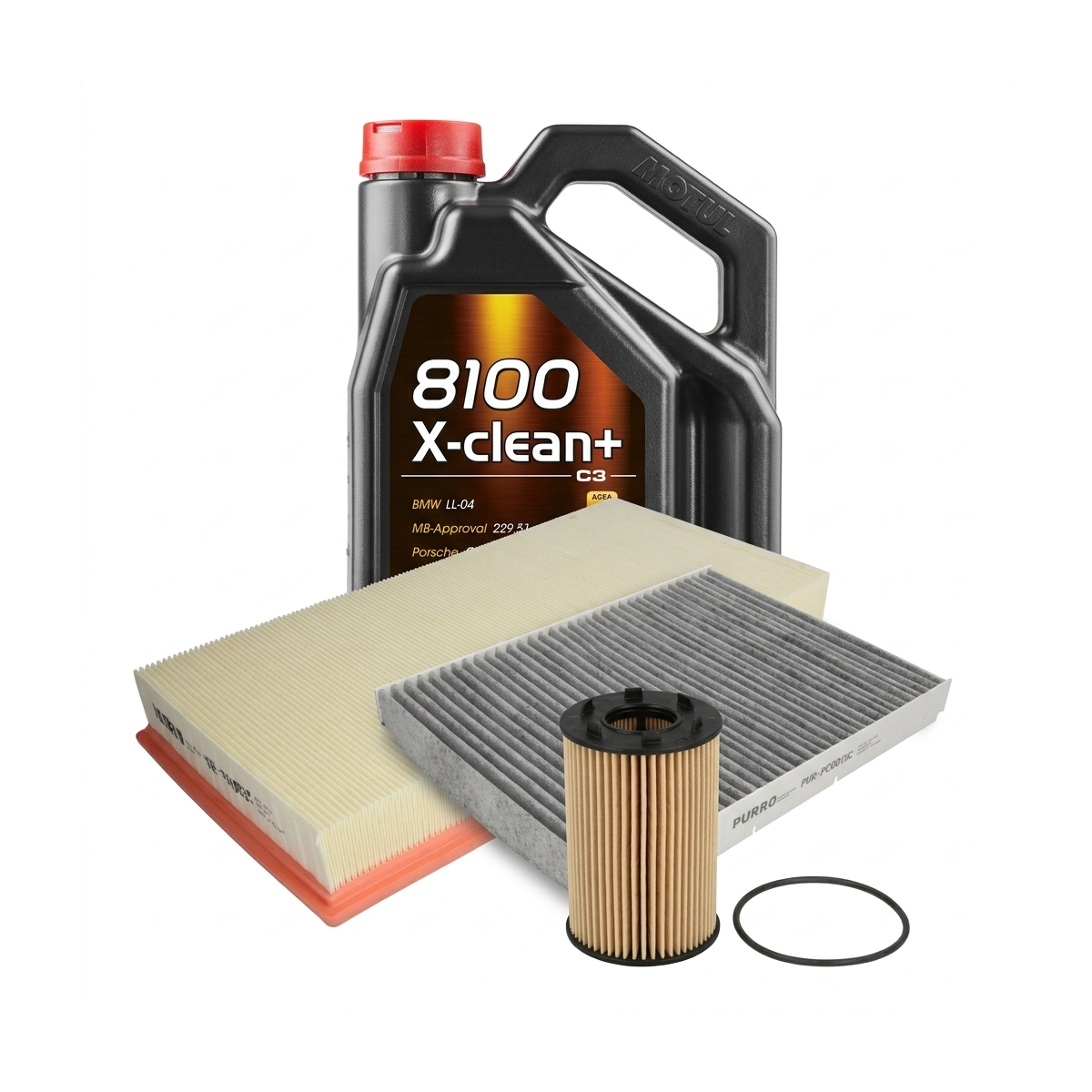 Kit revizie ulei Motul 8100 X-CLEAN+ 5W-30 + filtre VW Golf 4 2.3 V5 170 CP – PURRO