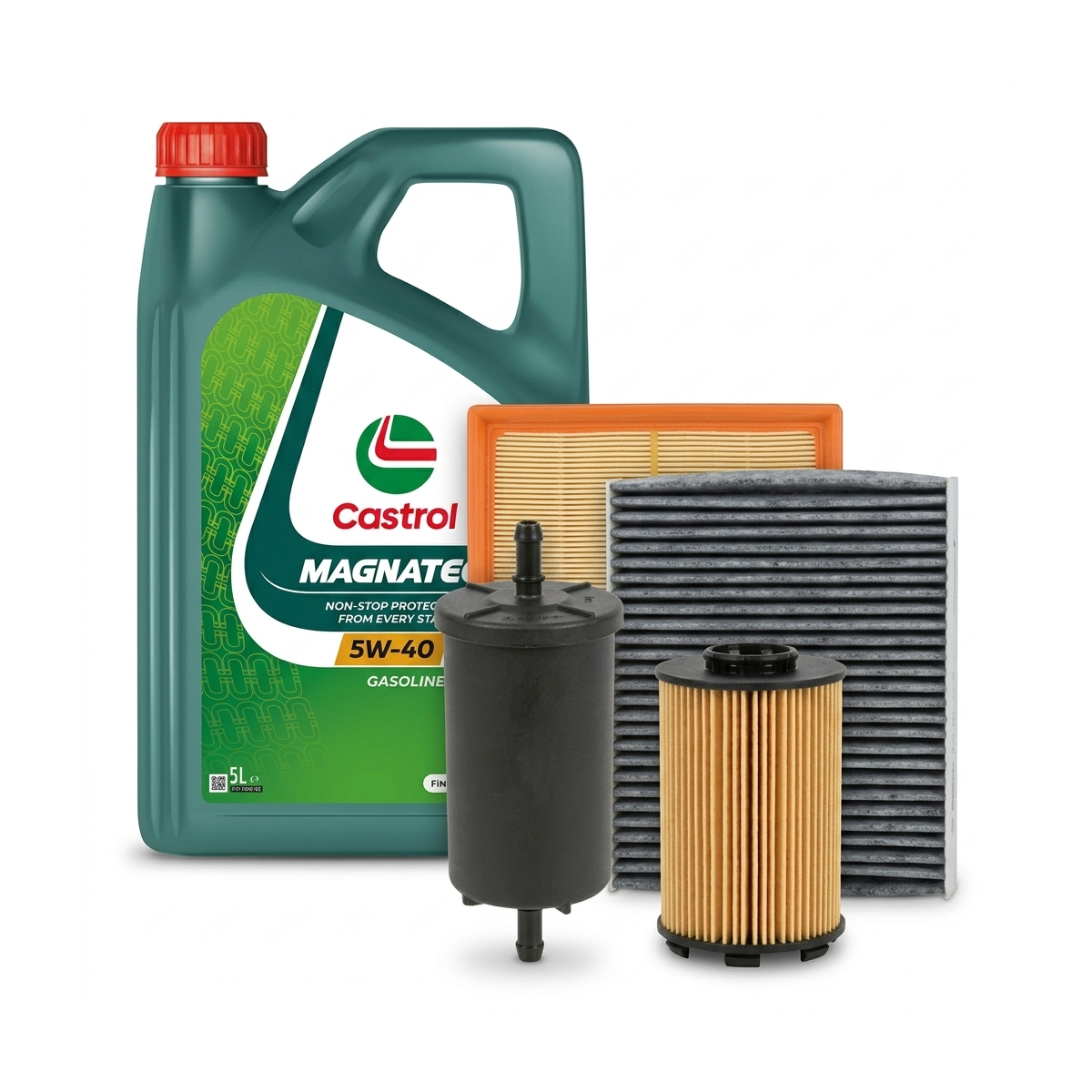 Kit revizie ulei Castrol MAGNATEC 5W-40 + filtre VW Golf 4 2.3 V5 4motion 170 CP – Bosch