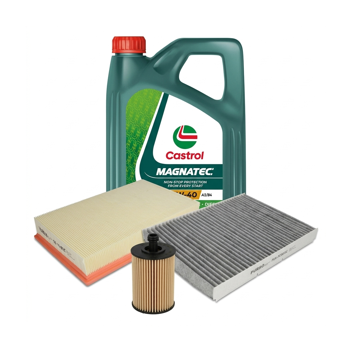 Kit revizie ulei Castrol MAGNATEC 5W-40 + filtre VW Golf 4 2.3 V5 4motion 170 CP – PURRO