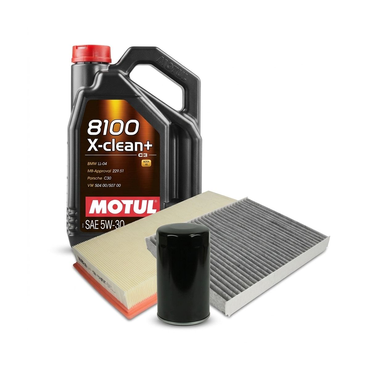 Kit revizie ulei Motul 8100 X-CLEAN+ 5W-30 + filtre VW Golf 4 2.0 4motion 115 CP – PURRO