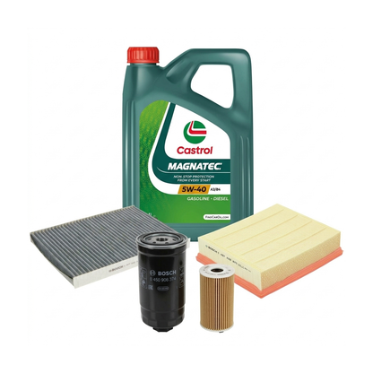 Kit revizie ulei Castrol MAGNATEC 5W-40 + filtre VW Passat B5.5 1.9 TDI 4motion 130 CP – Bosch