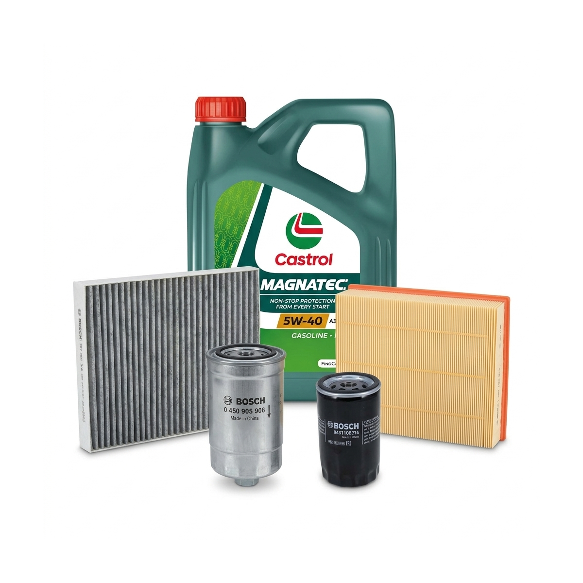Kit revizie ulei Castrol MAGNATEC 5W-40 A3/B4 + filtre VW Passat B5.5 2.0 4motion 115 CP – Bosch