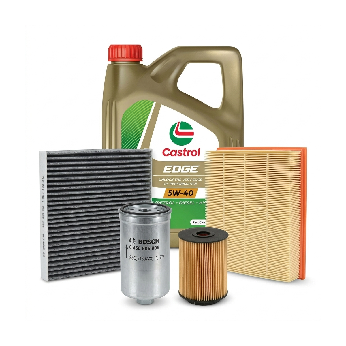 Kit revizie ulei Castrol EDGE 5W-40 + filtre VW Passat B5.5 2.3 V5 4motion 170 CP – Bosch