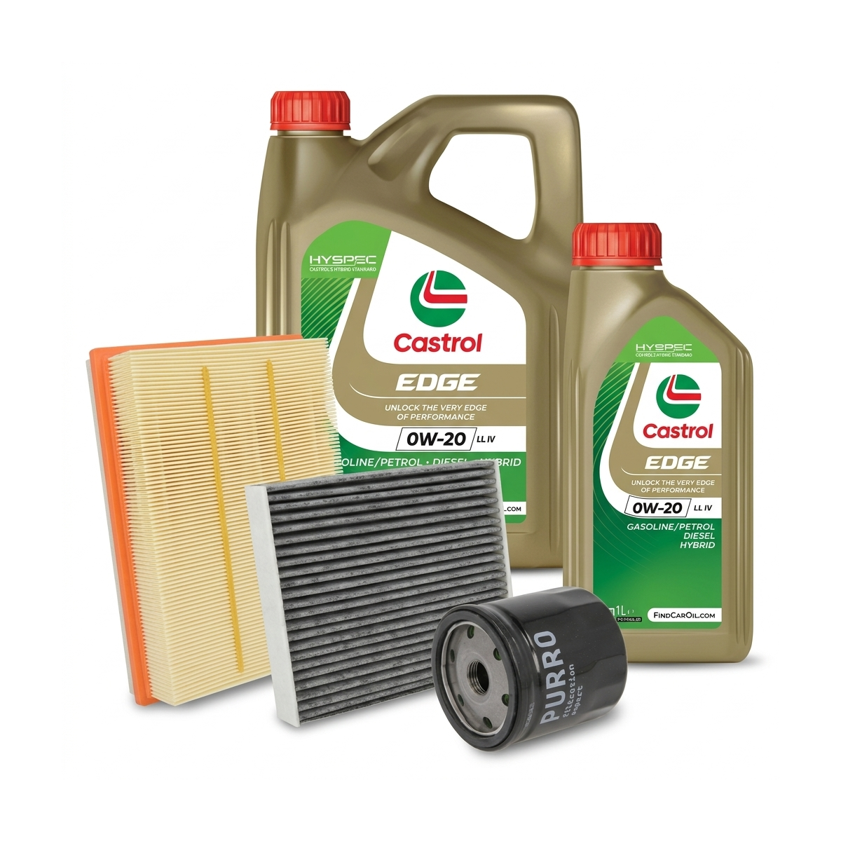 Kit revizie ulei Castrol EDGE 0W-20 LL IV + filtre VW Golf 8 1.5 TSI 116 CP – PURRO