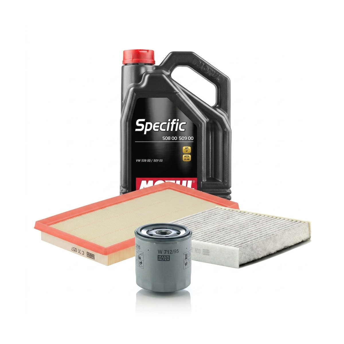 Kit revizie ulei Motul SPECIFIC 508 00 509 00 0W-20 + filtre VW Tiguan CT1 1.5 TSI eHybrid 272 CP – MANN