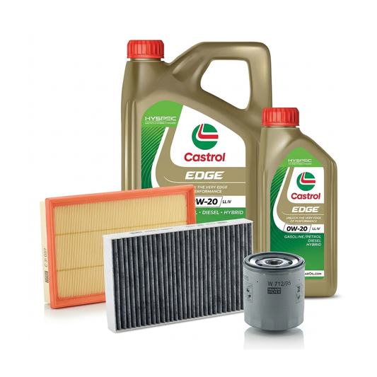 Kit revizie ulei Castrol EDGE 0W-20 LL IV + filtre VW Golf 8 1.5 GTE Plug-in Hybrid 272 CP – MANN
