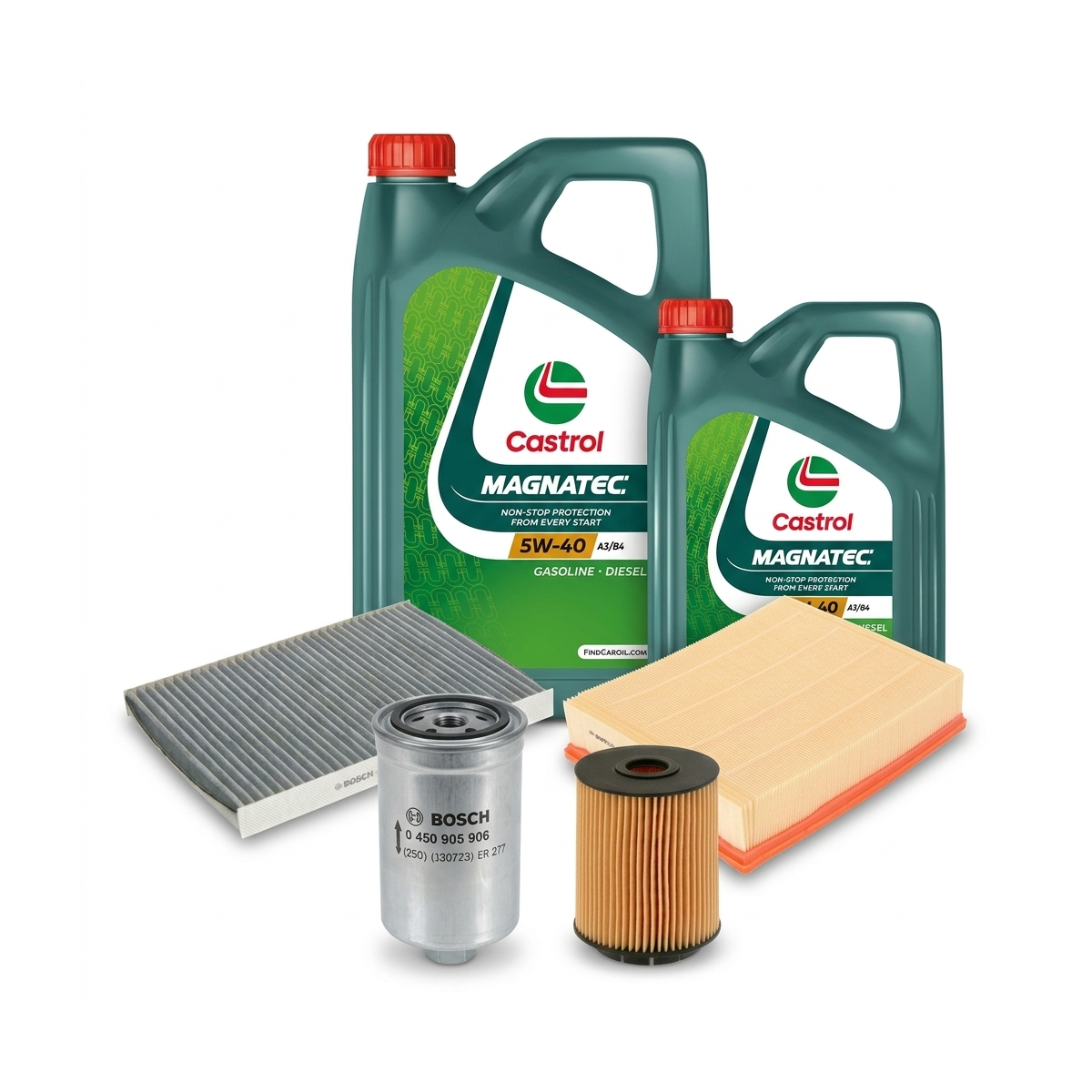 Kit revizie ulei Castrol MAGNATEC 5W-40 A3/B4 + filtre VW Passat B5.5 4.0 W8 4motion 275 CP – Bosch