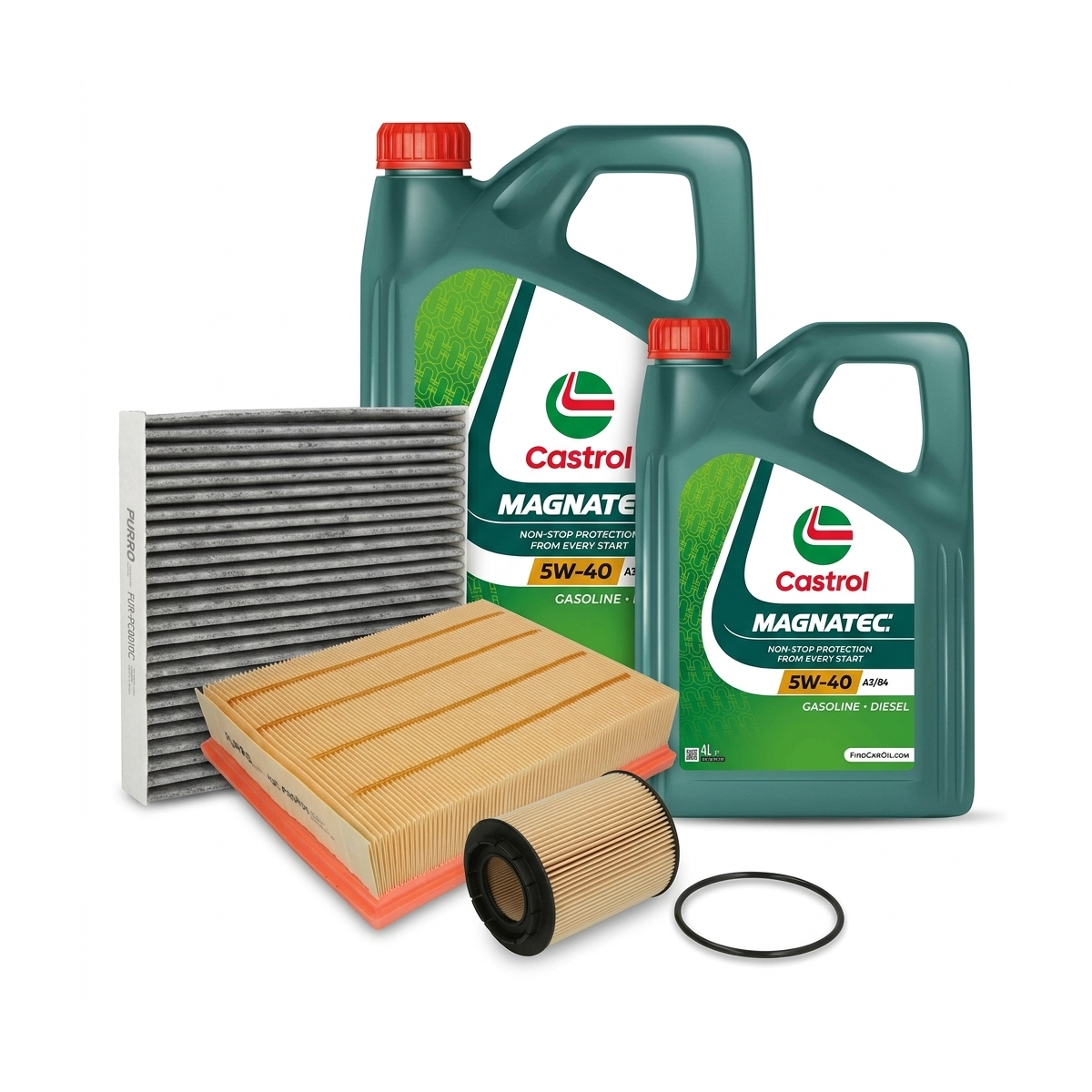 Kit revizie ulei Castrol MAGNATEC 5W-40 A3/B4 + filtre VW Passat B5.5 4.0 W8 4motion 275 CP – PURRO