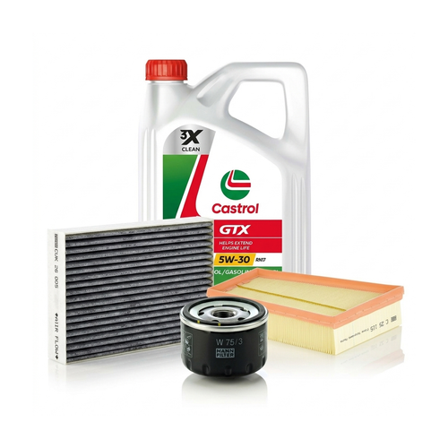 Kit revizie ulei Castrol GTX 5W-30 RN17 + filtre Renault Megane 3 1.6 16V 111 CP – MANN