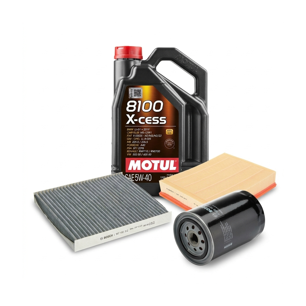 Kit revizie ulei Motul 8100 X-CESS 5W-40 + filtre VW Passat B5.5 1.8 T 170 CP – Bosch