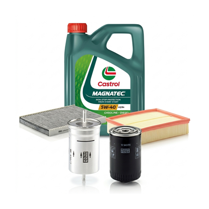 Kit revizie ulei Castrol MAGNATEC 5W-40 A3/B4 + filtre VW Passat B5.5 1.8 T 170 CP – MANN