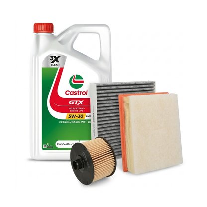 Kit revizie ulei Castrol GTX 5W-30 RN17 + filtre Renault Megane 3 1.2 TCe 116 CP – PURRO