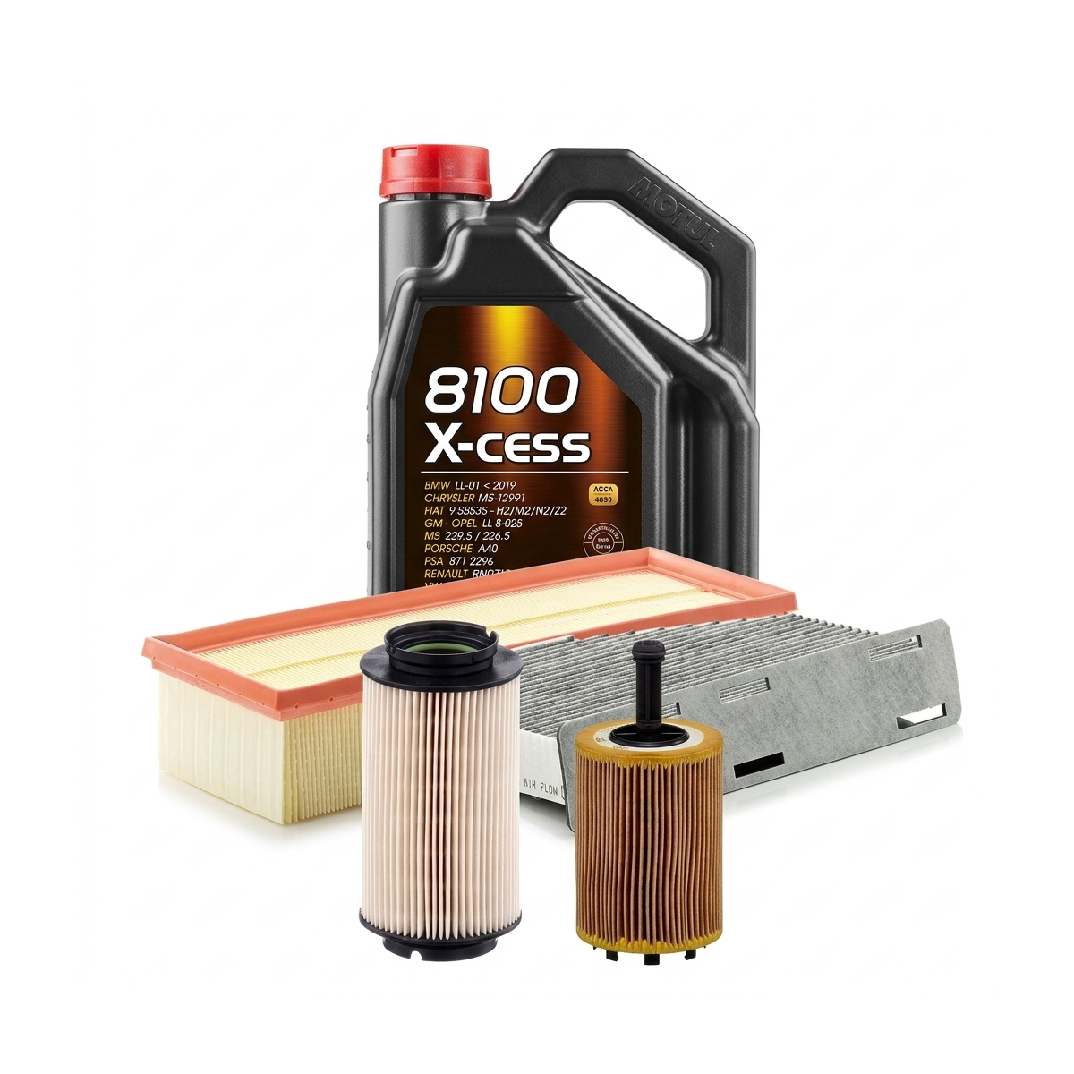 Kit revizie ulei Motul 8100 X-CESS 5W-40 + filtre VW Touran 1T1/1T2 1.9 TDI 100 CP – MANN