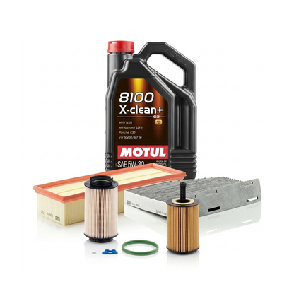 Kit revizie ulei Motul 8100 X-CLEAN+ 5W-30 + filtre VW Touran 1T1/1T2 1.9 TDI 100 CP – MANN