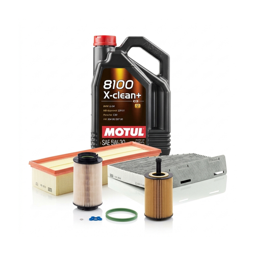 Kit revizie ulei Motul 8100 X-CLEAN+ 5W-30 + filtre VW Touran 1T1/1T2 1.9 TDI 100 CP – MANN