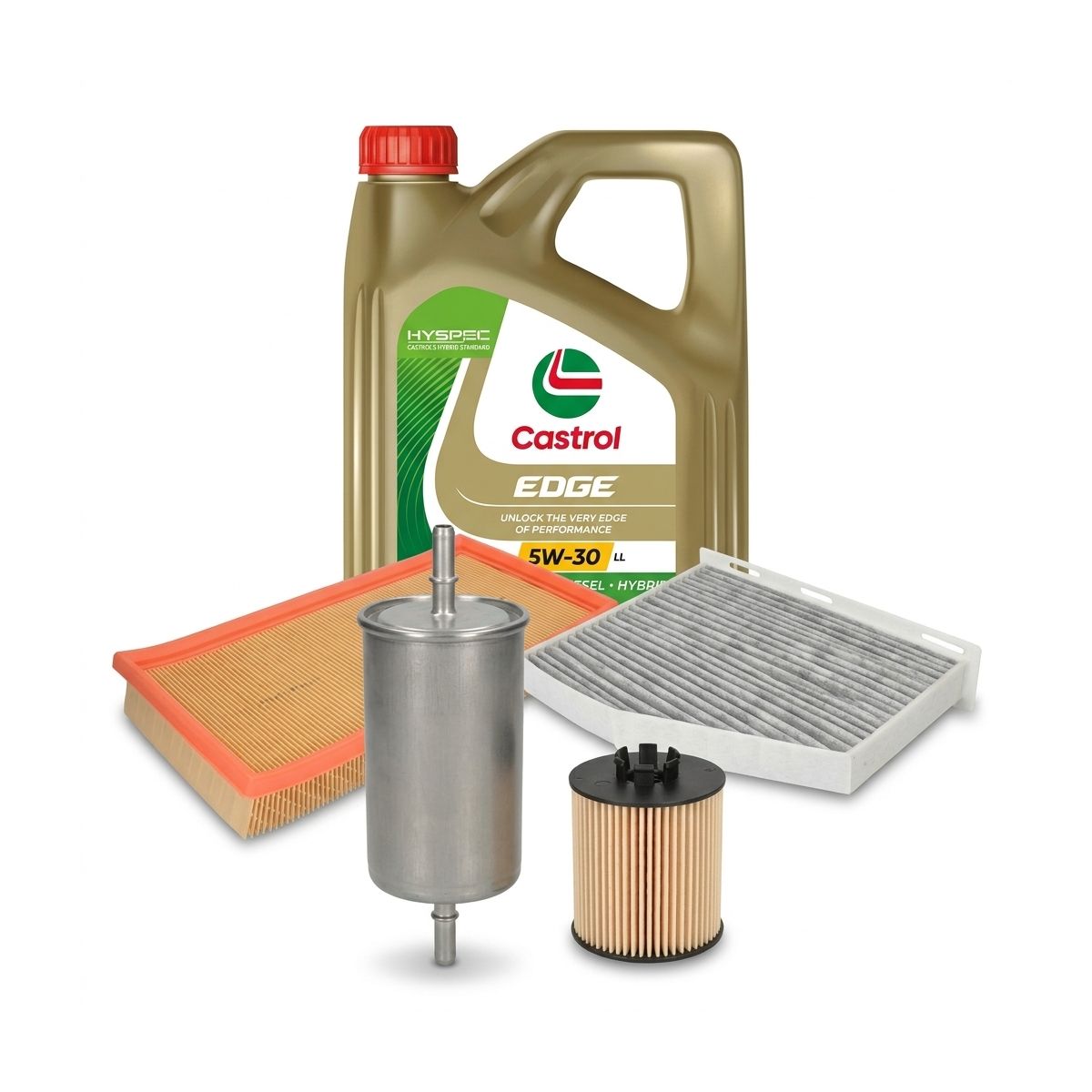 Kit revizie ulei Castrol EDGE 5W-30 LL + filtre VW Touran 1T1/1T2 1.6 FSI 115 CP – PURRO