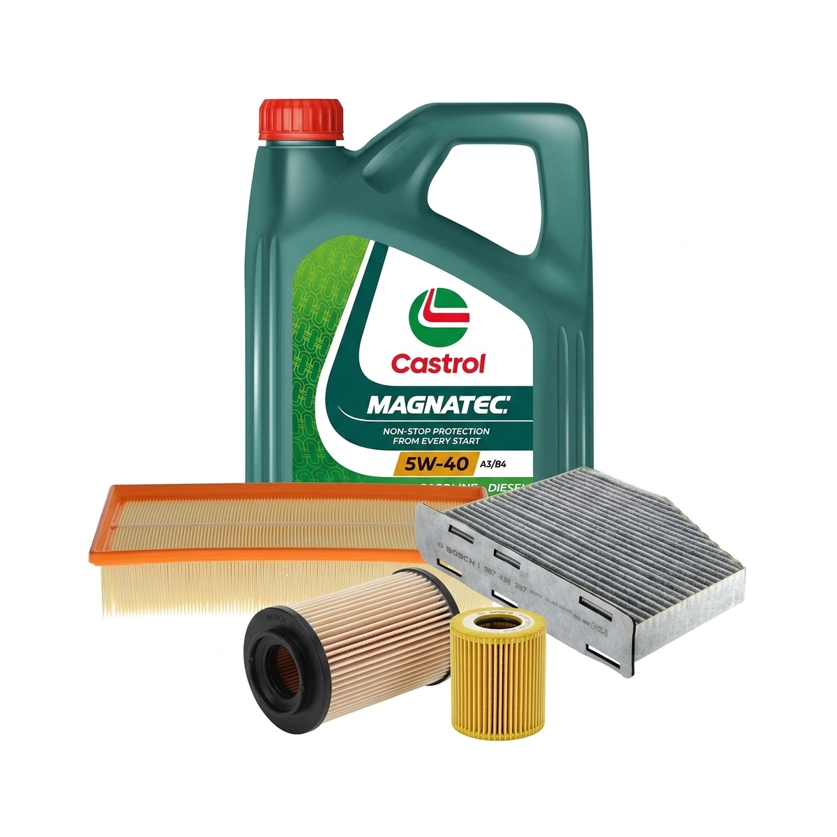 Kit revizie ulei Castrol MAGNATEC 5W-40 + filtre VW Touran 1T1/1T2 2.0 TDI 136 CP – Bosch