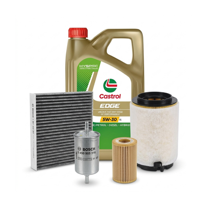 Kit revizie ulei Castrol EDGE 5W-30 LL + filtre VW Golf 5 2.0 FSI 150 CP – Bosch
