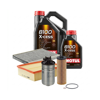 Kit revizie ulei Motul 8100 X-CESS 5W-40 + filtre VW Passat B5.5 2.5 TDI 163 CP – MANN