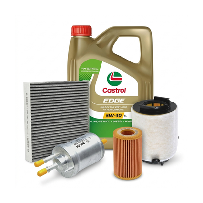 Kit revizie ulei Castrol EDGE 5W-30 LL + filtre VW Touran 1T1/1T2 2.0 FSI 150 CP – Bosch