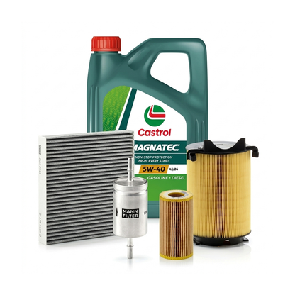 Kit revizie ulei Castrol MAGNATEC 5W-40 A3/B4 + filtre VW Touran 1T1/1T2 2.0 FSI 150 CP – MANN