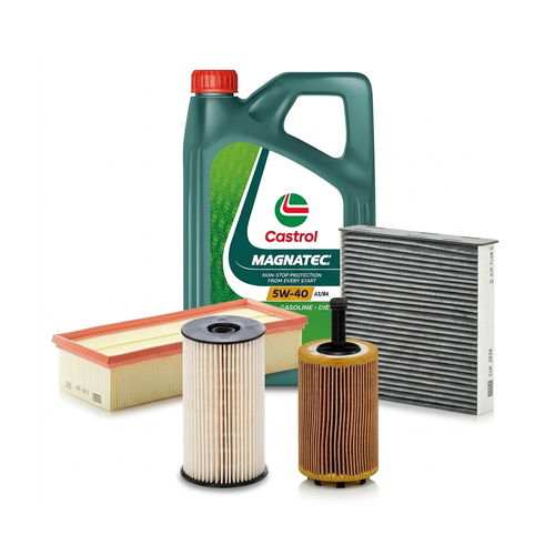 Kit revizie ulei Castrol MAGNATEC 5W-40 A3/B4 + filtre VW Touran 1T1/1T2 2.0 TDI 16V 140 CP – MANN