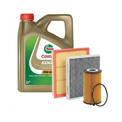 Kit revizie ulei Castrol EDGE 5W-40 + filtre Opel Astra H 1.4 90 CP – Bosch