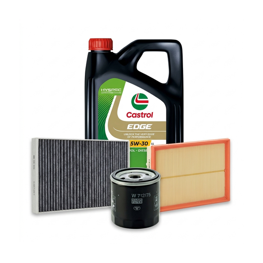 Kit revizie ulei Castrol EDGE 5W-30 LL + filtre Opel Astra H 1.6 105 CP – MANN