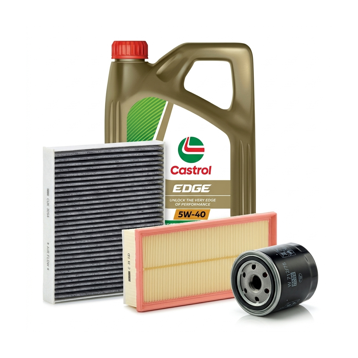 Kit revizie ulei Castrol EDGE 5W-40 + filtre Opel Astra H 1.8 125 CP – MANN