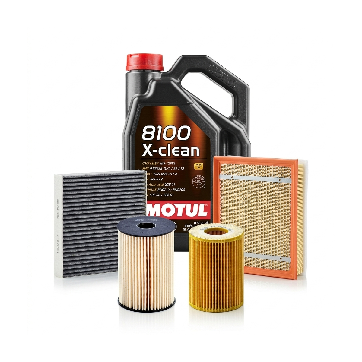Kit revizie ulei Motul 8100 X-CLEAN 5W-40 + filtre Opel Astra H 1.7 CDTI – MANN