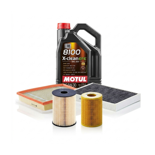 Kit revizie ulei Motul 8100 X-CLEAN EFE 5W-30 + filtre Opel Astra H 1.7 CDTI 80 CP – MANN