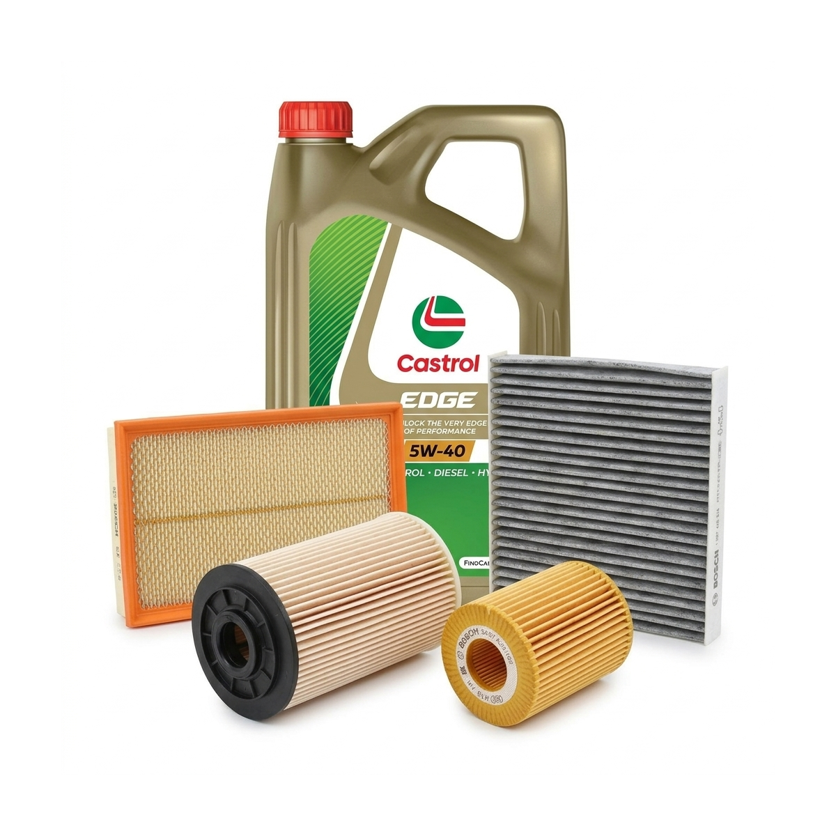 Kit revizie ulei Castrol EDGE 5W-40 + filtre Opel Astra H 1.7 CDTI 100 CP – Bosch