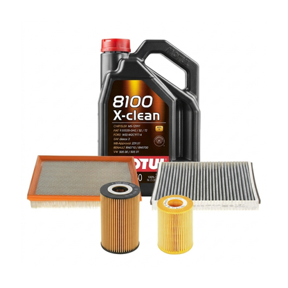 Kit revizie ulei Motul 8100 X-CLEAN 5W-40 + filtre Opel Astra H 1.7 CDTI 100 CP – Bosch
