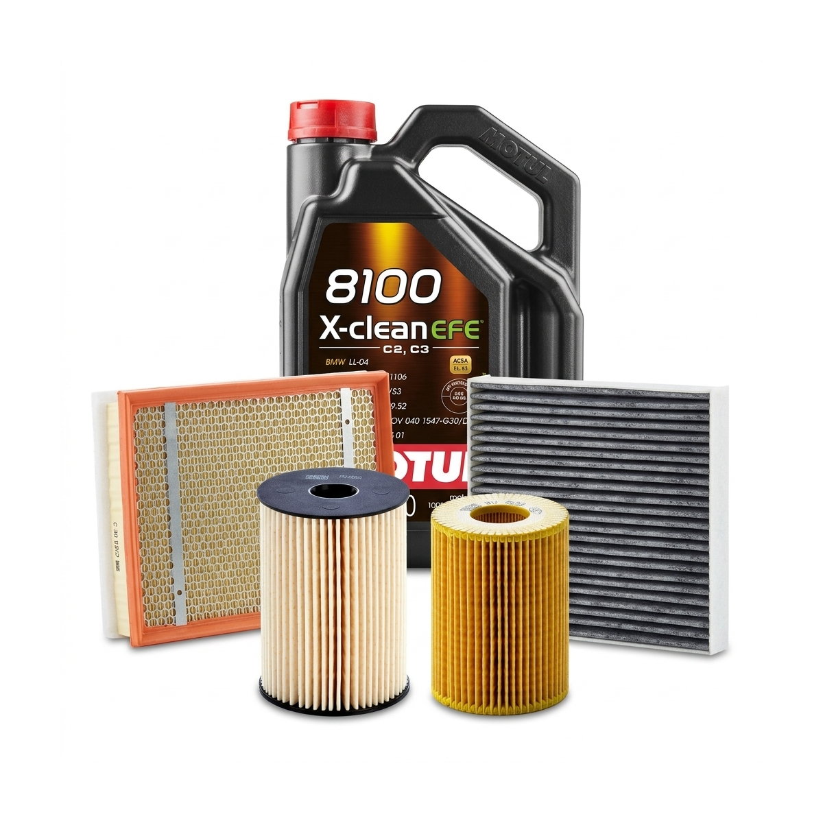 Kit revizie ulei Motul 8100 X-CLEAN EFE 5W-30 + filtre Opel Astra H 1.7 CDTI 100 CP – MANN