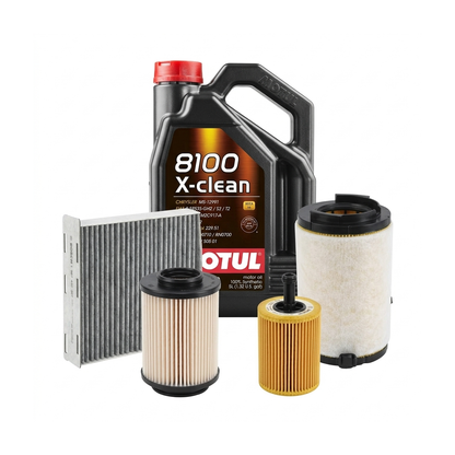 Kit revizie ulei Motul 8100 X-CLEAN 5W-40 + filtre VW Golf 5 2.0 SDI 75 CP – Bosch