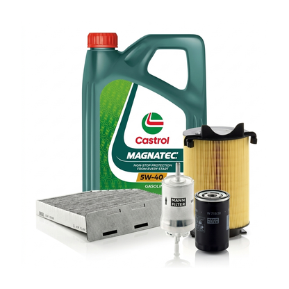 Kit revizie ulei Castrol MAGNATEC 5W-40 C3 + filtre VW Golf 5 1.6 102 CP – MANN