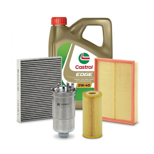 Kit revizie ulei Castrol EDGE 5W-40 + filtre VW Passat B5.5 2.0 TDI 136 CP – MANN