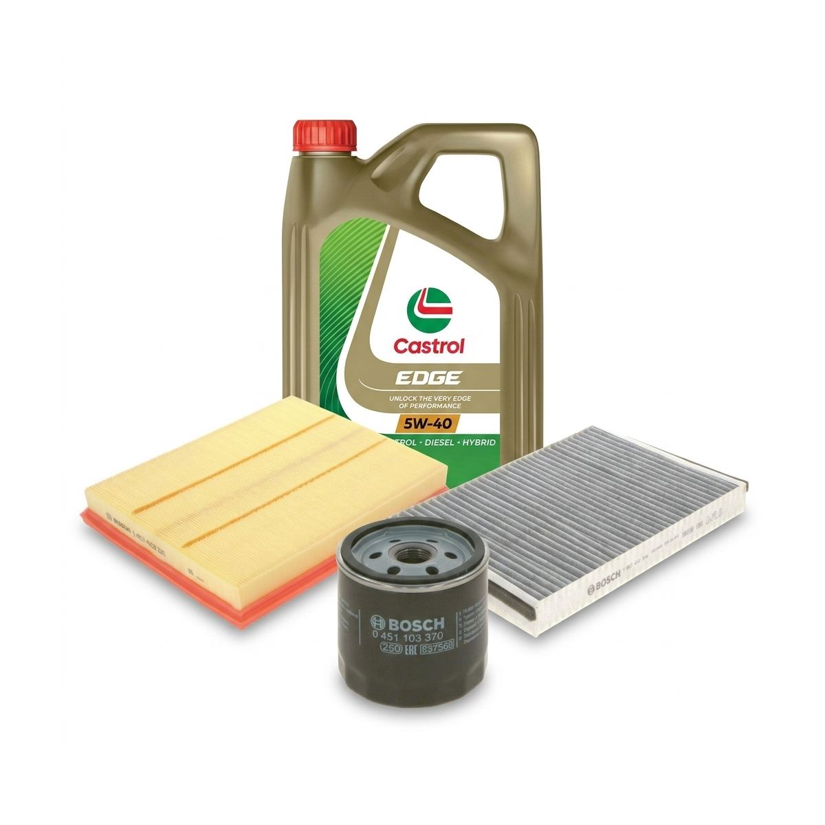 Kit revizie ulei Castrol EDGE 5W-40 + filtre Opel Astra H 2.0 Turbo 170 CP – Bosch