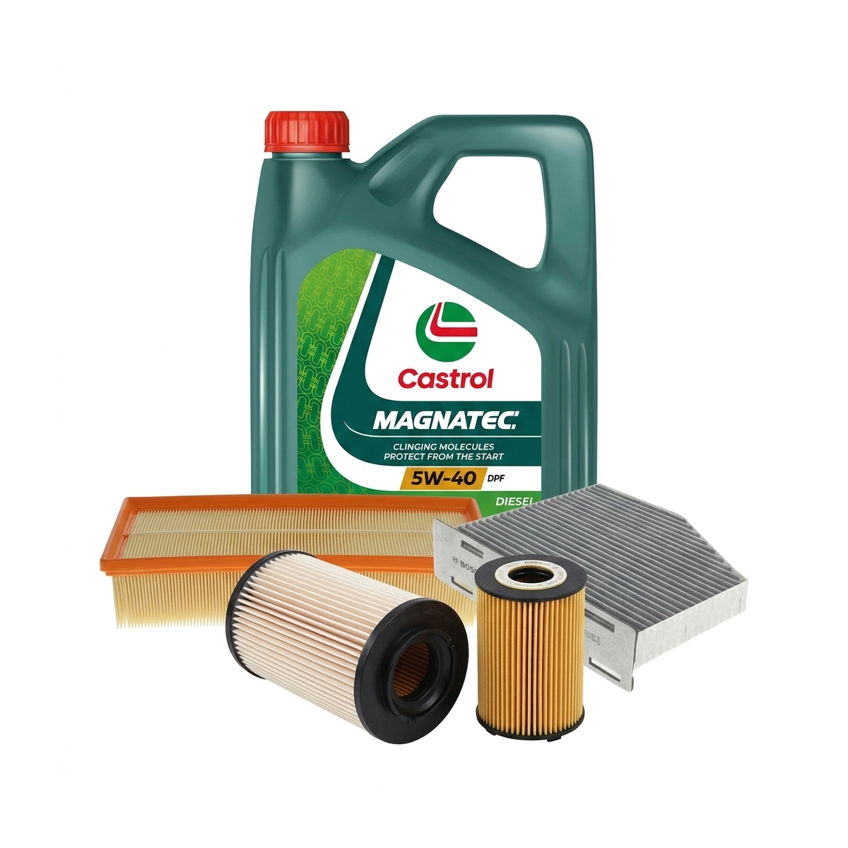 Kit revizie ulei Castrol MAGNATEC 5W-40 DPF + filtre Skoda Octavia 2 1.9 TDI 105 CP – Bosch
