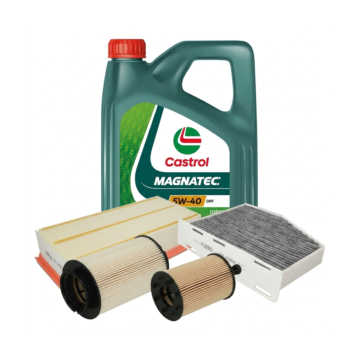 Kit revizie ulei Castrol MAGNATEC 5W-40 DPF + filtre Skoda Octavia 2 1.9 TDI 105 CP – PURRO