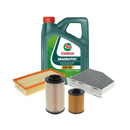 Kit revizie ulei Castrol MAGNATEC 5W-40 C3 + filtre Skoda Octavia 2 2.0 TDI 16V 140 CP – Bosch