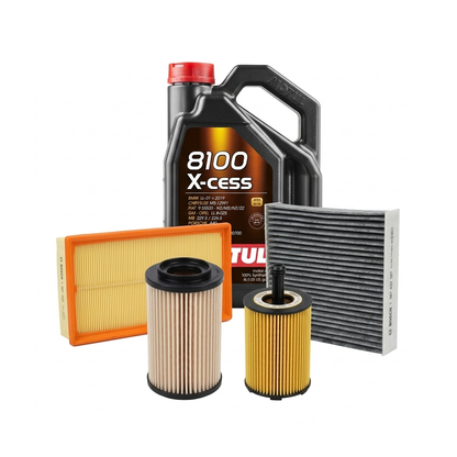 Kit revizie ulei Motul 8100 X-CESS 5W-40 + filtre Skoda Octavia 2 2.0 TDI 16V 140 CP – Bosch